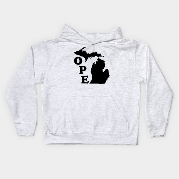 Ope Michigan Kids Hoodie by Colin Polley Designs